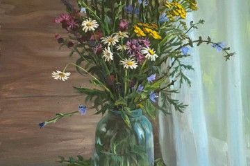 Июльский букет. Х, м., 60х80, 2025
