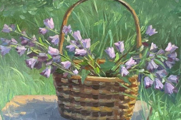 Колокольчики лесные  Х., м., 50х60, 2025 г.