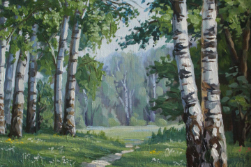 Тропинка в лесу. Х., м.,30х40. 2015