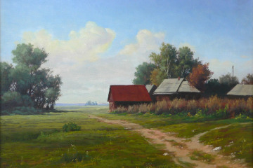 На окраине деревни  Х., м., 34х45, 2004
