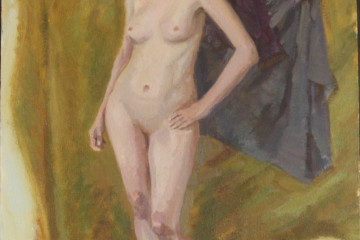 Натурщица. Х., м., 50х70, 2023