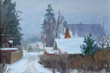 Улочка в Мешково, к., м., 30х25