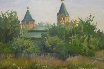 Храм Матроны Московской в Солигорске. Х., м., 35х45