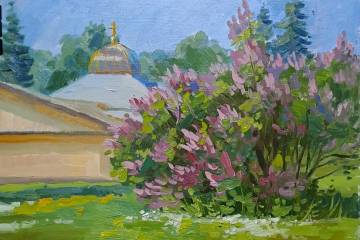 Сирень цветет Х., м., 30х40