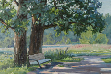 В тени дубов. Х., м., 35х45