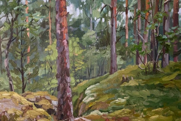 Карельский лес. Х., м., 50х60, 2024